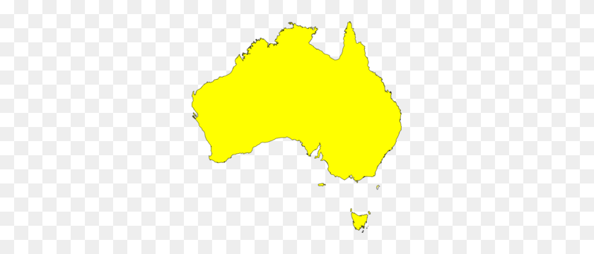 297x300 Australia Map Yellow Clip Art - Australia Clipart