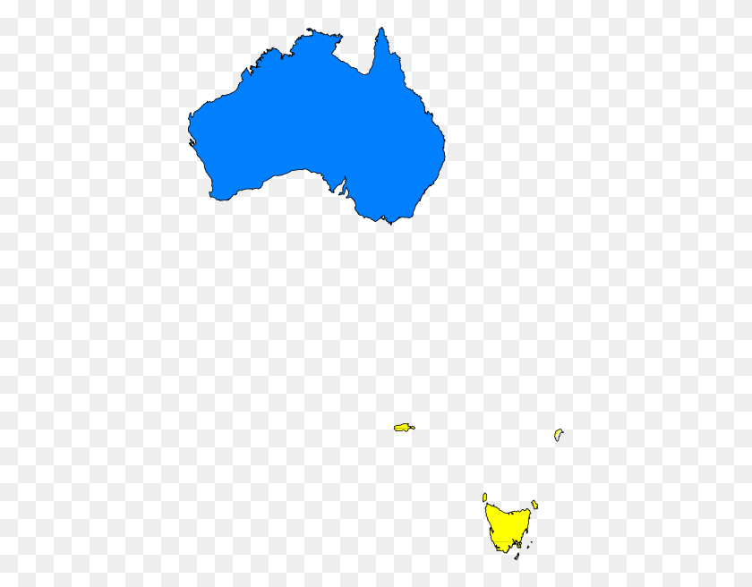 420x596 Australia Map Yellow Clip Arts Download - Map Clipart PNG