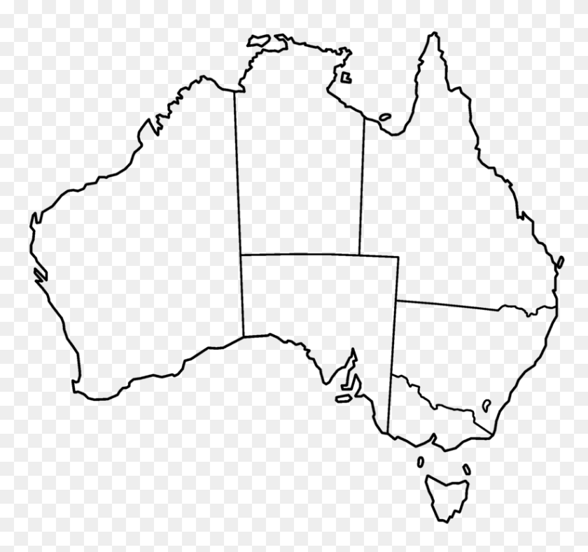821x768 Australia States Blank - Blank PNG