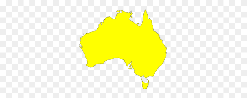 299x276 Australia Yellow Clip Art - Continents Clipart