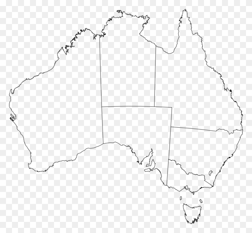 1024x942 Контур Австралийской Карты Упрощенный Клипарт Aust Unknown Within - Картинки Состояний