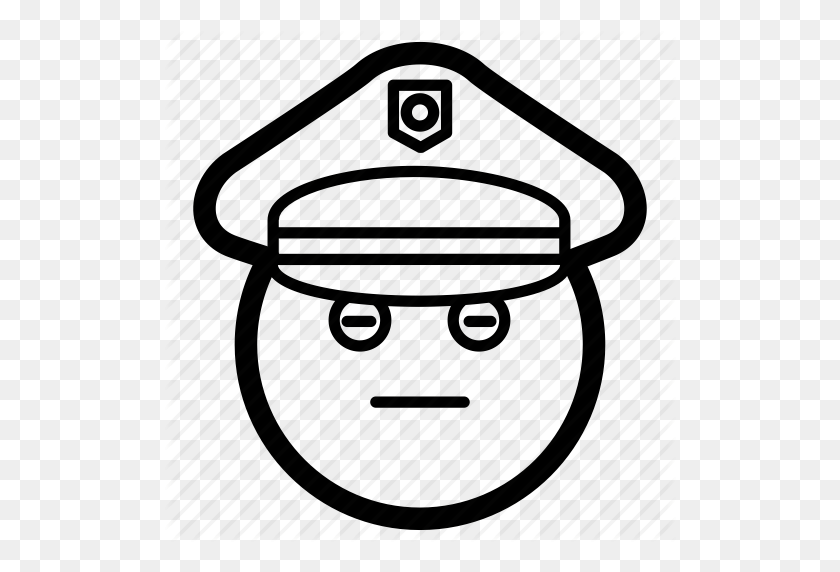 512x512 Autoridad, Policía, Emoji, Emoticon, Oficial, Icono De Policía - Policía Png