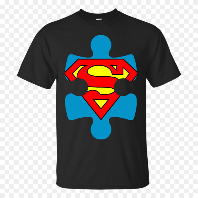 1024x1024 Autismo Pieza Azul Del Rompecabezas Con Superman - Autismo Pieza Del Rompecabezas Png