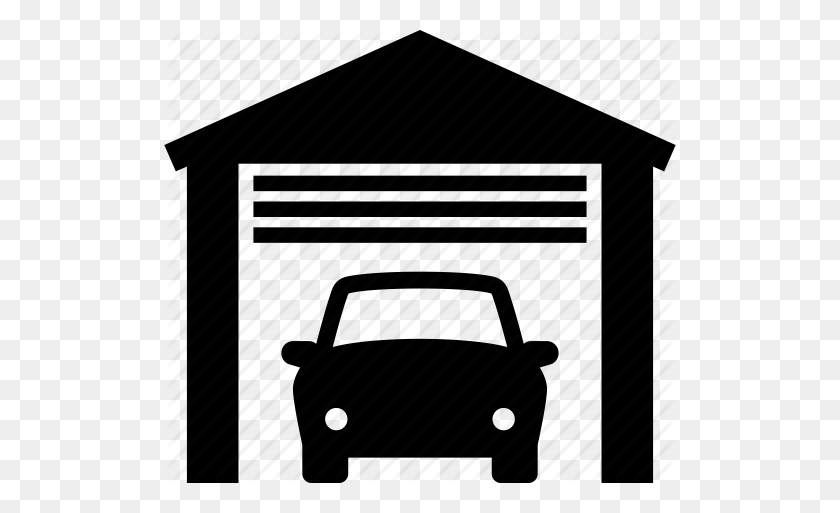 512x453 Auto, Building, Car, Garage, Park, Parked, Vehicle Icon - Garage PNG
