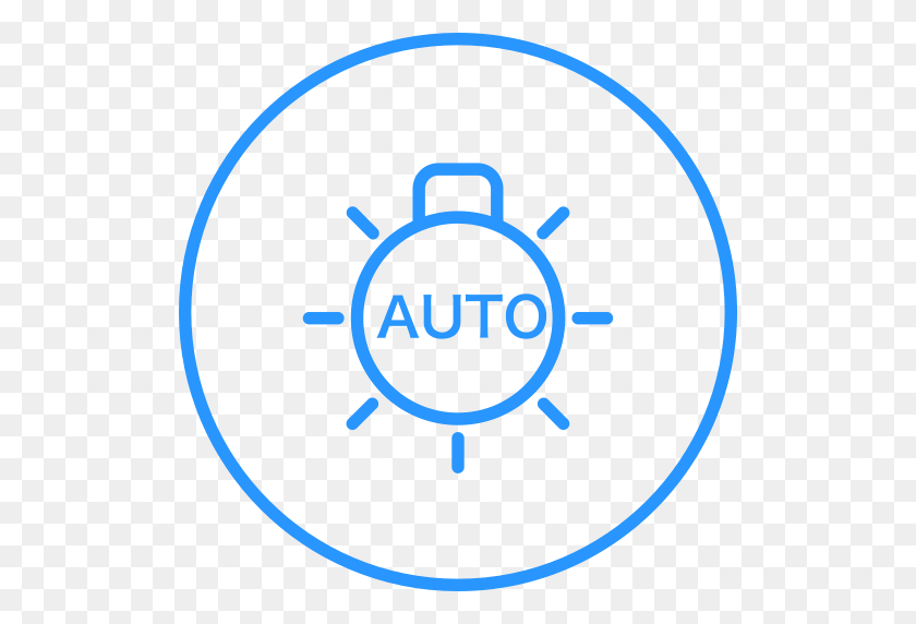 512x512 Automatic Headlight Activation, Activation, Control Icon With Png - Headlight Clipart