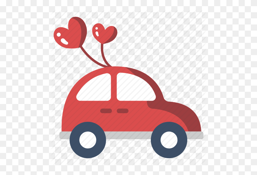 512x512 Automobile, Couple, Happy, Honeymoon, Just Married Car, Newlywed - Just Married PNG