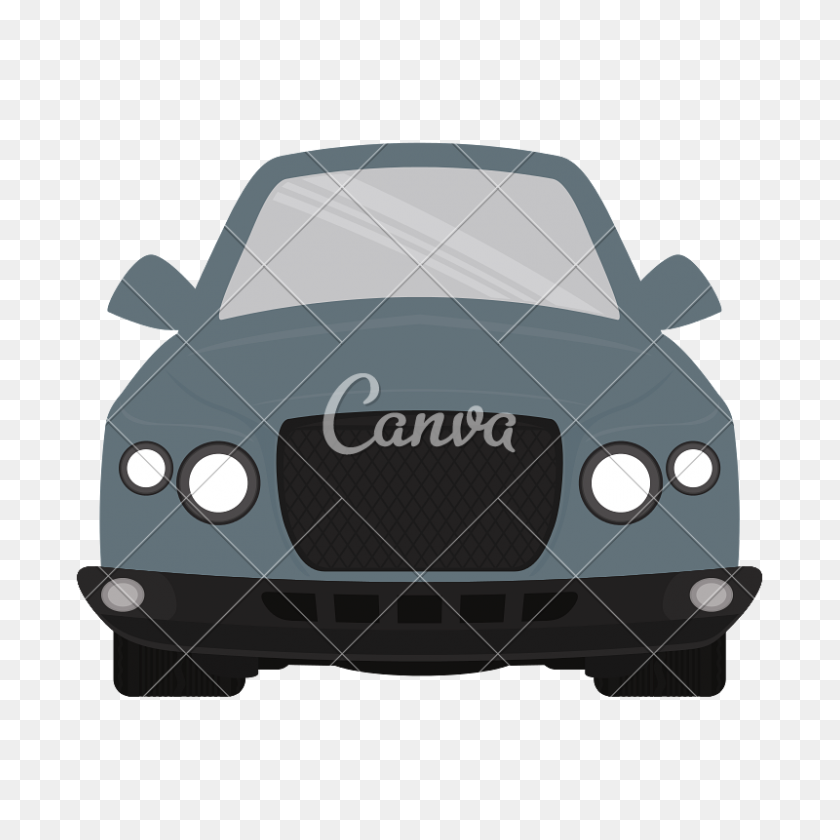 800x800 Automobile Front View Illustration - Car Front View PNG