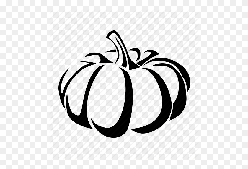 Pumpkin, Vegetable, White Icon - Pumpkins Black And White Clipart download ...