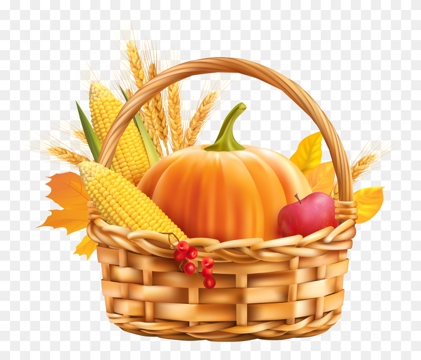 6255x5283 Autumn Harvest Basket Png Clipart - Yellow Roses PNG