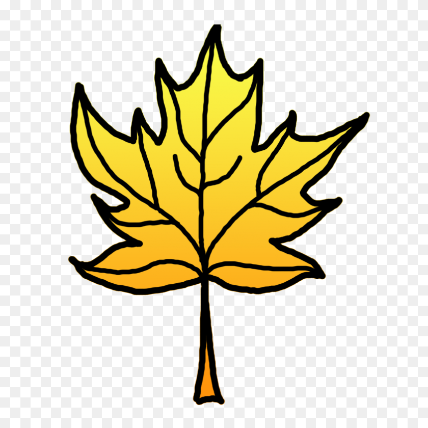 783x783 Autumn Leaf Outline - Aspen Tree Clipart