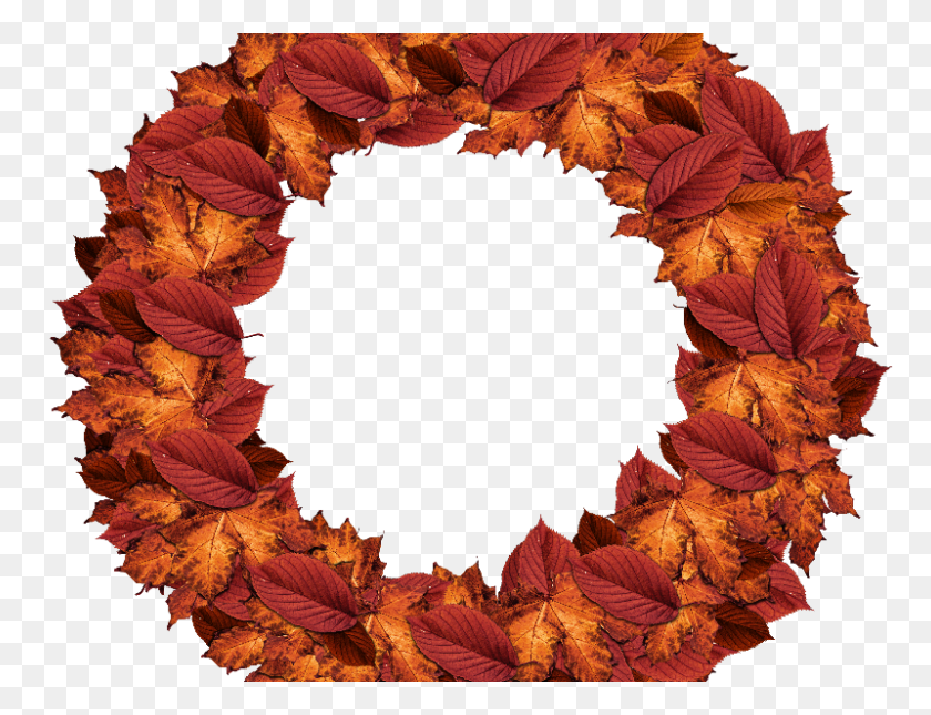 800x600 Autumn Leaves Fall Wreath Png - Rust Texture PNG