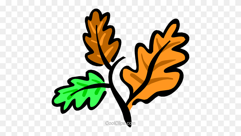 480x414 Autumn Leaves Royalty Free Vector Clip Art Illustration - Fall Season Clipart