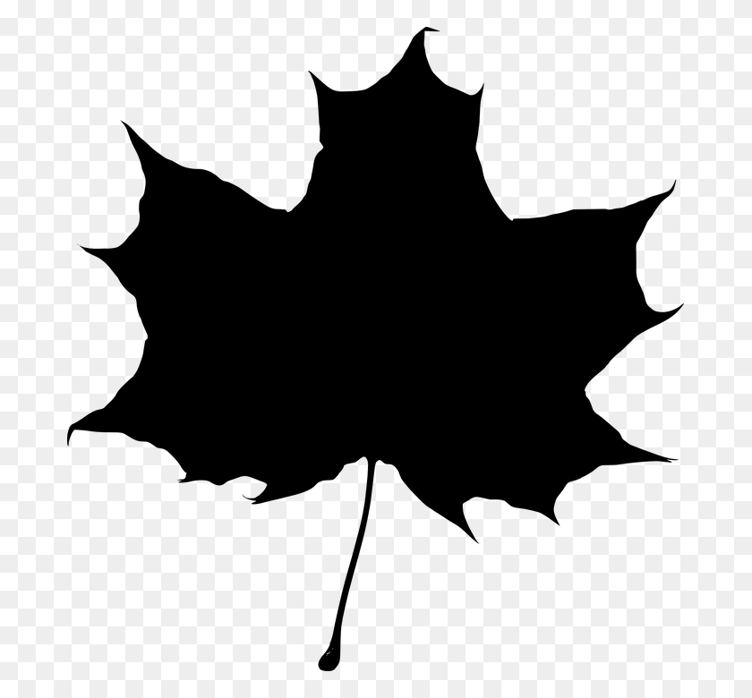 689x720 Осень Png Черно-Белый Прозрачный Осень Черно-Белое - Осенние Листья Png