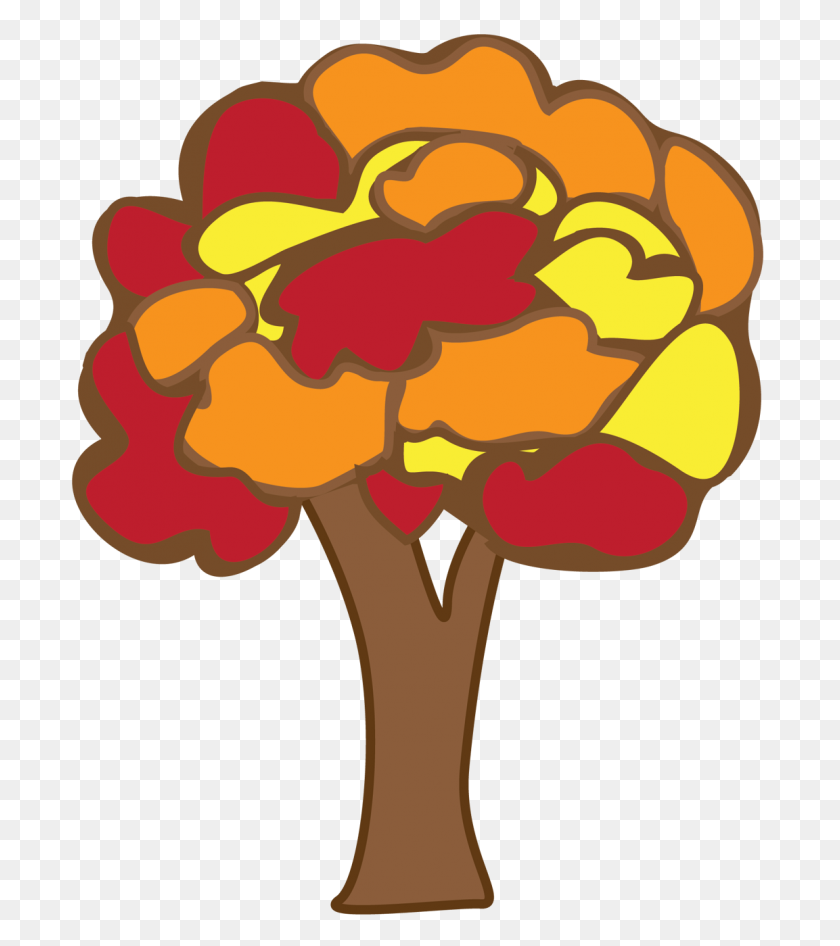 1153x1311 Autumn Tree Clip Art - Orange Tree Clipart