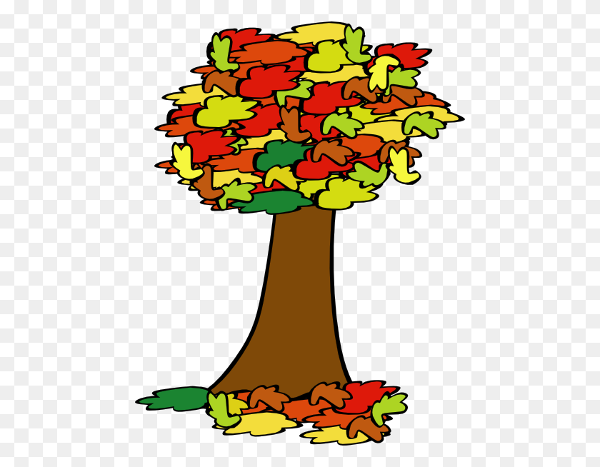 462x594 Autumn Tree For Quiz Clip Art - Quiz Clipart