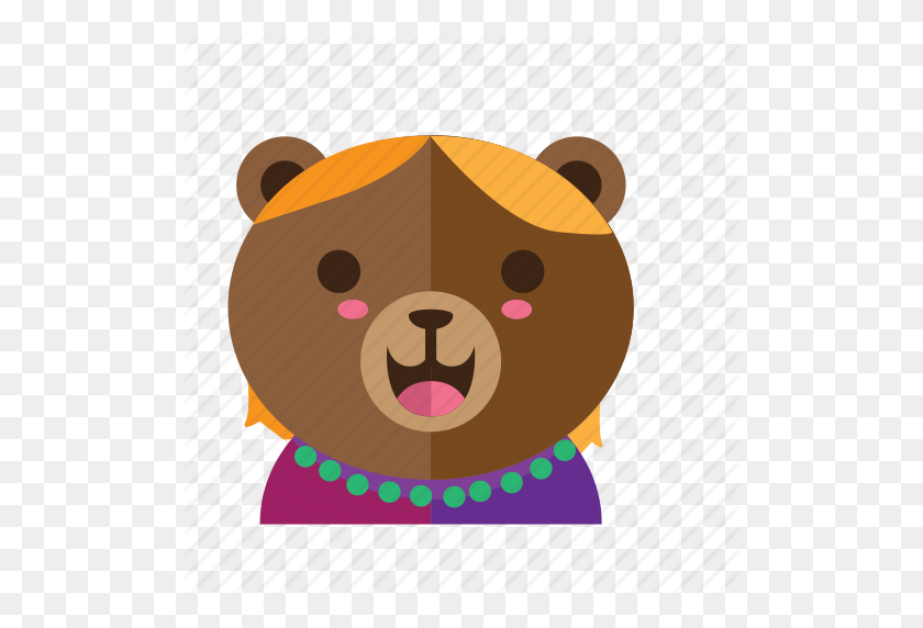 512x512 Avatar, Bear, Cute, Fun, Smile, Style Icon - Cute Bear PNG