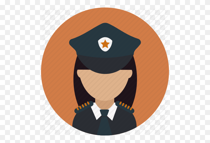 512x512 Avatar, Captain, Crime, Female, Officer, Person, Police Icon - Police Icon PNG