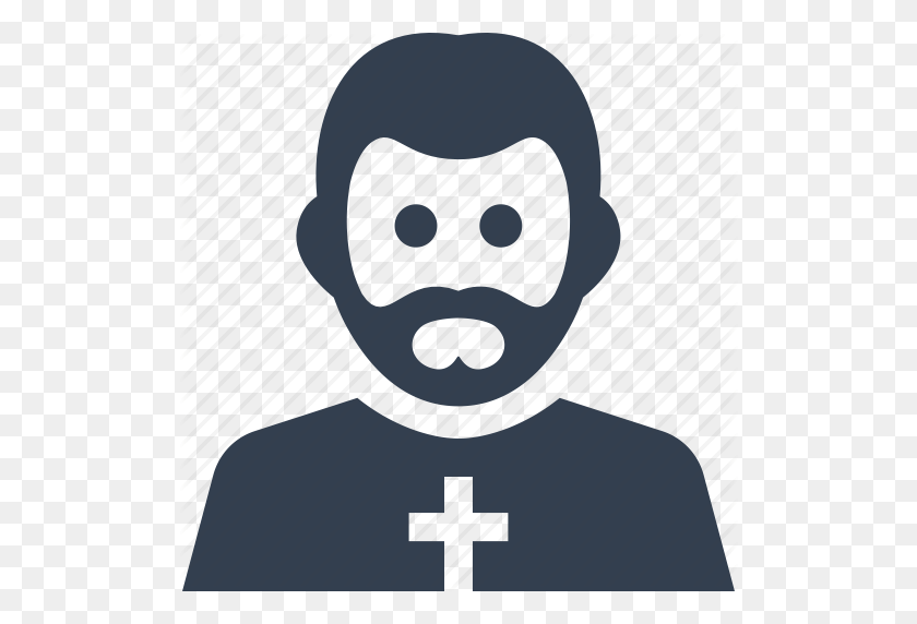 512x512 Avatar, Church, Cross, Funeral, Man, Person, Priest, User Icon - Priest PNG