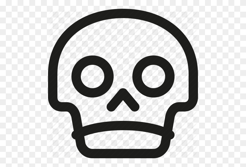 512x512 Avatar, Death, Emoji, Face, Sad, Skull, Smiley Icon - Skull Emoji PNG