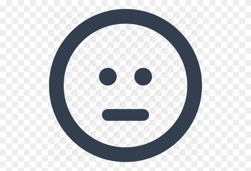 512x512 Avatar, Emoji, Emoticons, Expression, Face, No Emotion, Smile - No Emoji PNG