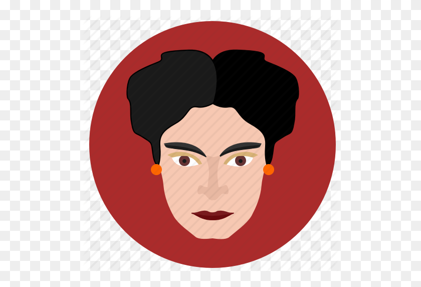 512x512 Avatar, Cara, Frida, Kahlo, Dama, España, Icono De Mujer - Frida Kahlo Png