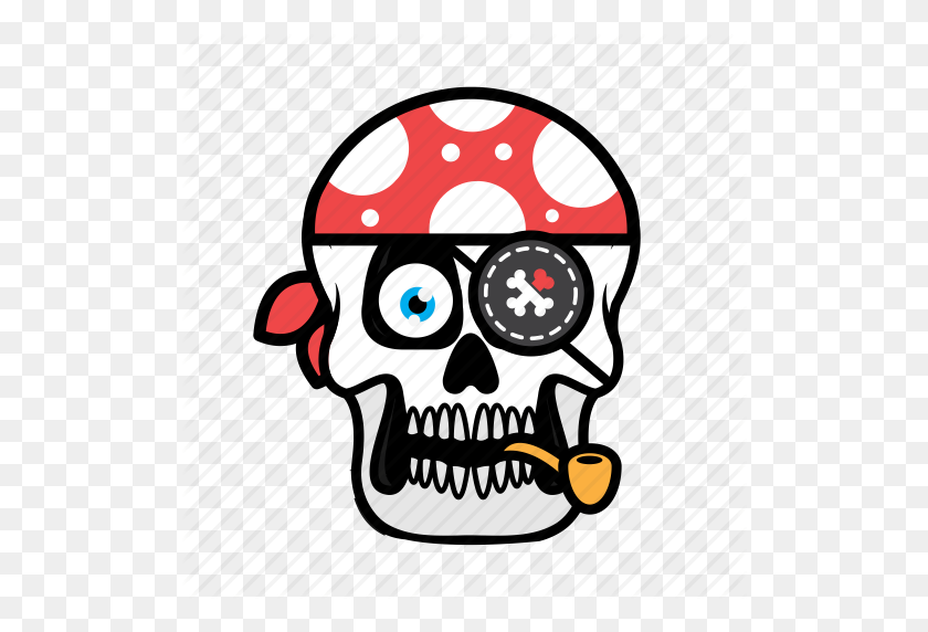 512x512 Аватар, Лицо, Хэллоуин, Пират, Значок Черепа - Пиратский Череп Png