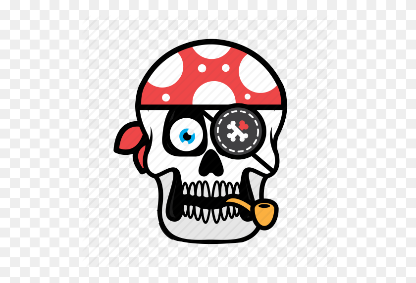 512x512 Avatar, Cara, Halloween, Pirata, Icono De Calavera - Calavera Pirata Png