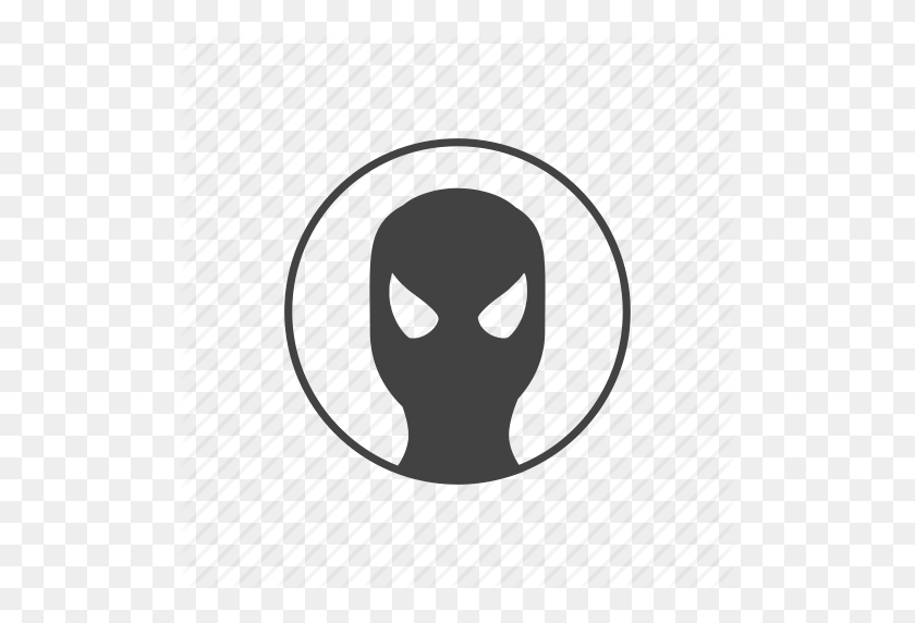512x512 Avatar, Face, Man, Mask, Round, Spider, Spiderman Icon - Spiderman Face PNG