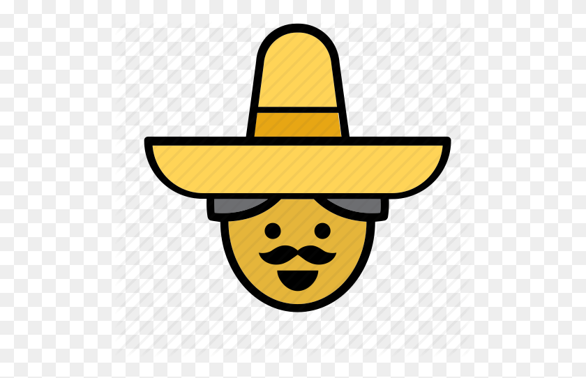 512x482 Аватар, Лицо, Человек, Мексиканец, Мексиканец, Значок Человека - Мексиканский Png