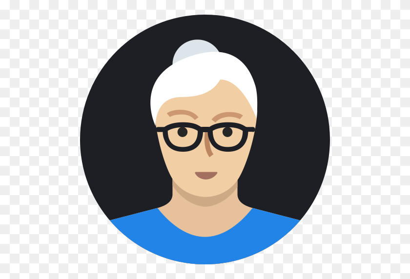 512x512 Avatar, Grandmother, Mature, Old, Person, User, Woman Icon - Old Person PNG