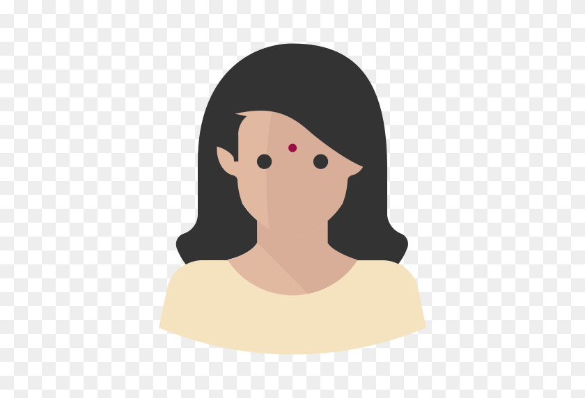 512x512 Avatar Mujer India Moderna, India, Rey Icono Con Png Y Vector - Indian Girl Clipart