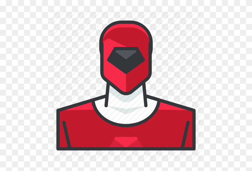 512x512 Avatar, Poder, Perfil, Ranger, Rojo, Icono De Usuario - Red Power Ranger Clipart