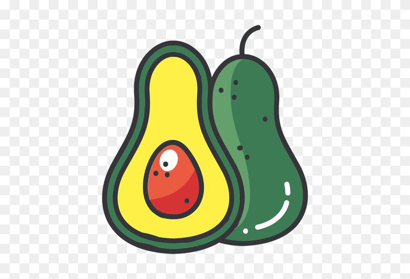 512x512 Avocado Color Flat Icon - Avocado PNG