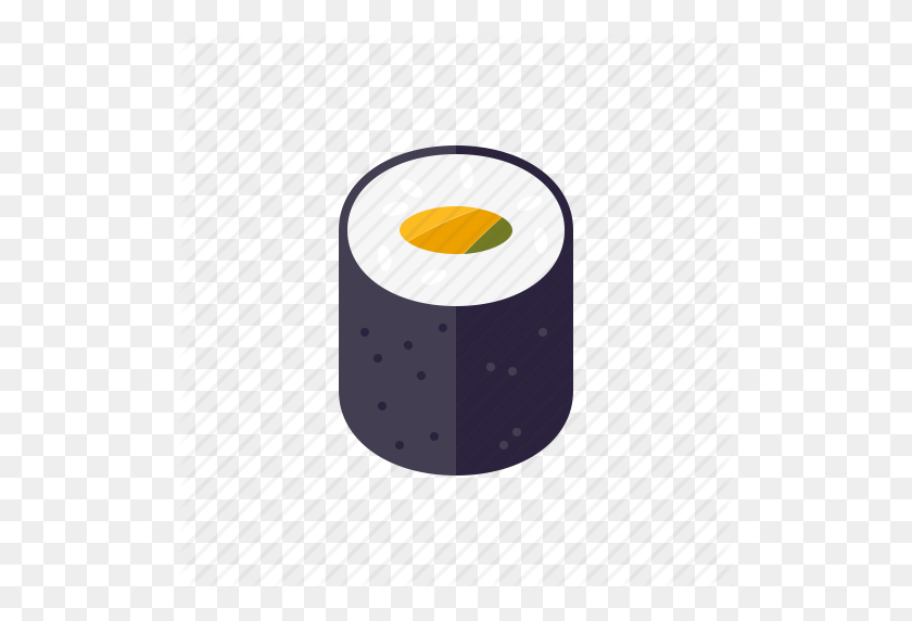 512x512 Aguacate, Comida, Japonés, Maki, Roll, Sushi Icon - Sushi Clipart Png