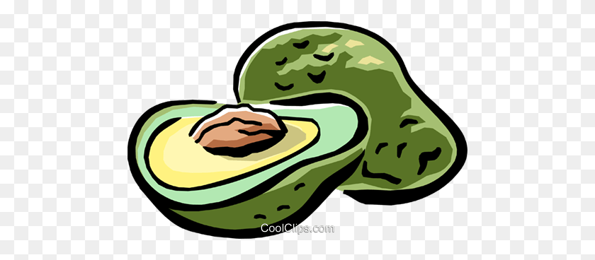 480x308 Aguacate Royalty Free Vector Clipart Illustration - Avocado Clipart