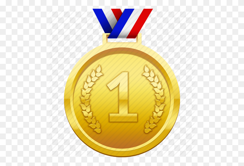 512x512 Award, First Place, Gold, Medal, Prize, Winner Icon - Gold Medal PNG