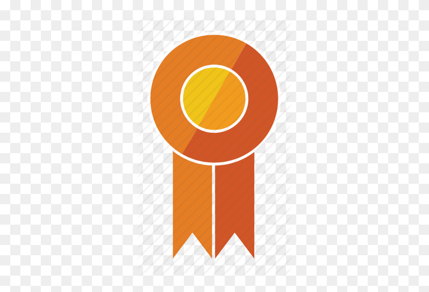307x512 Award, Medal, Orange, Prize, Ribbon, Rosette, Sixth Icon - Orange Ribbon PNG