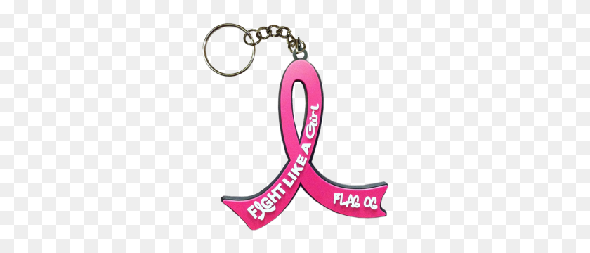300x300 Awareness Keychains Fight Like A Girl - Breast Cancer Ribbon PNG
