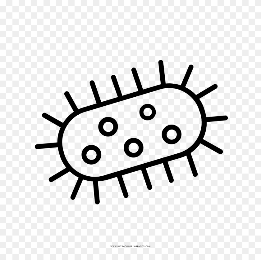 1000x1000 Раскраска Удивительные Бактерии - Чихание Клипарт
