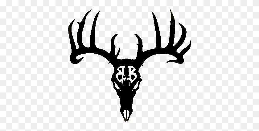 398x365 Awesome Free Deer Head Silhouette Clip Art Deer Skull Stencil - Buck Head Clipart