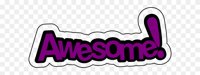 600x255 Awesome In Purple Clip Art - You Re Awesome Clipart