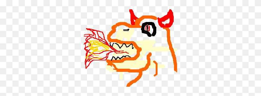 300x250 Awesome N Cool Devil Dinossaur With Fire Breath - Aliento De Fuego Png