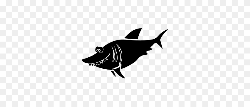 300x300 Awesome Shark Stickers Car Decals Over Designs - Shark Attack Clipart