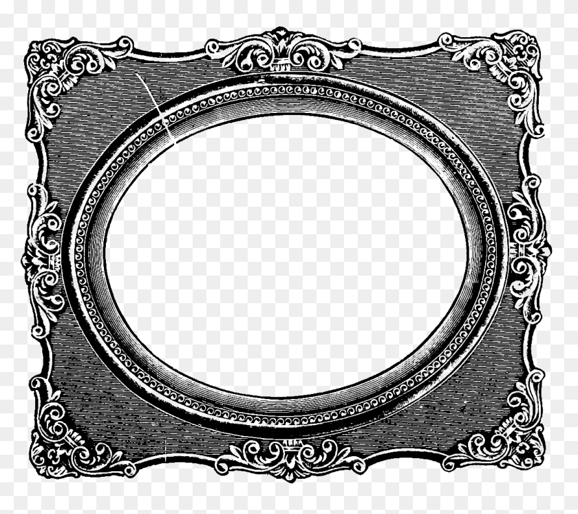 1070x942 Awesome Vintage Picture Frame Clipart Crte - Rectangle Frame PNG