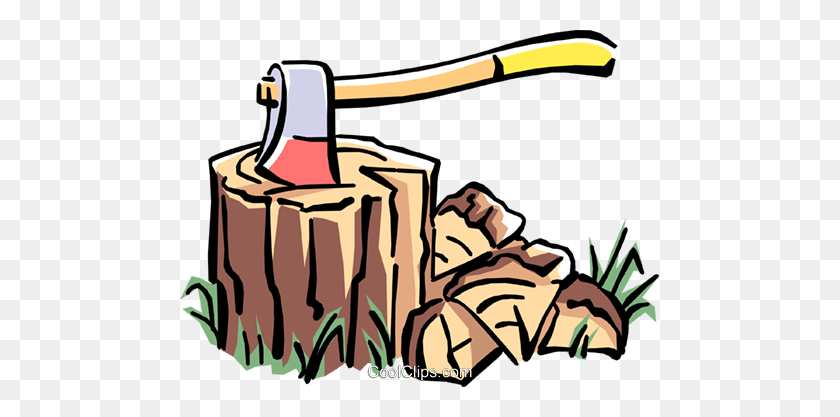 480x357 Axe Royalty Free Vector Clip Art Illustration - Lumberjack Clipart