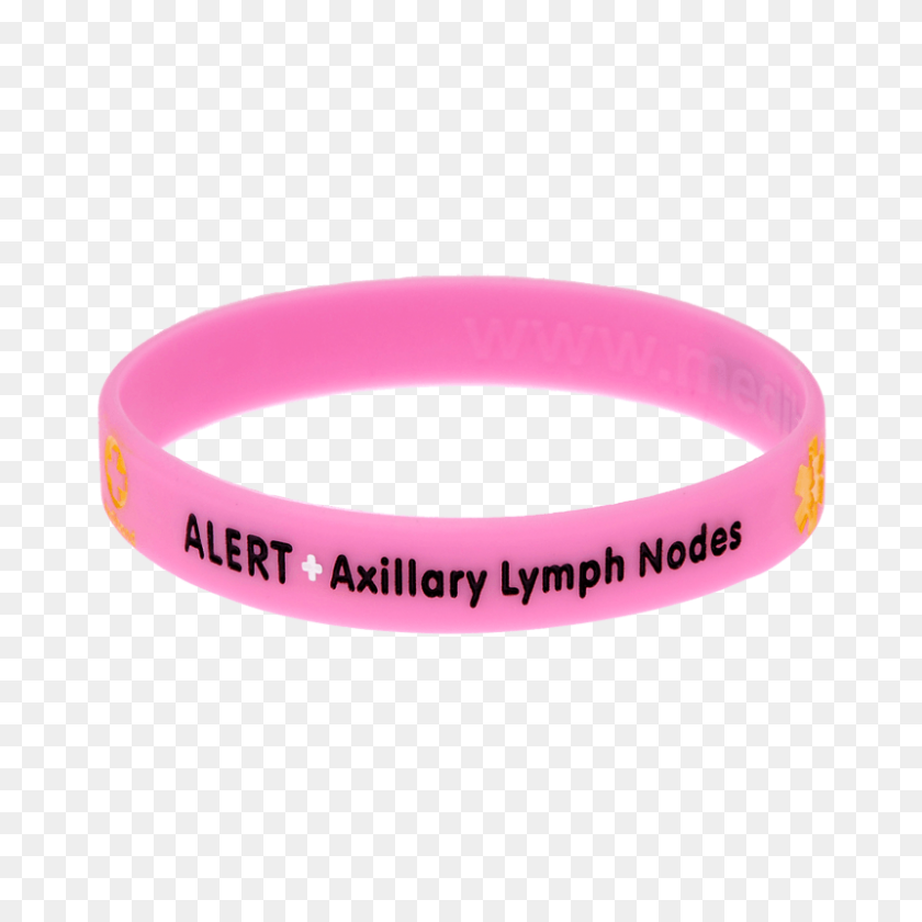 800x800 Axillary Lymph Nodes Medical Bracelet - Pink Sparkles PNG