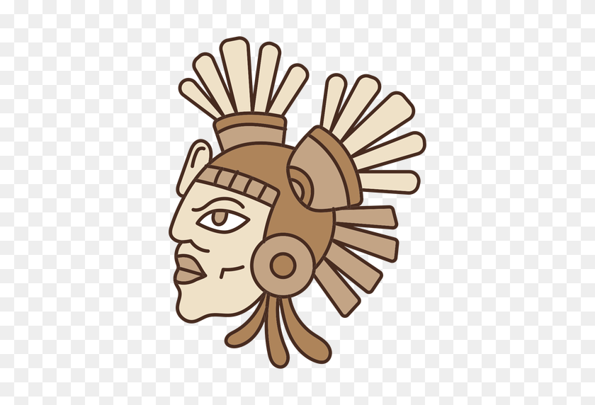 512x512 Azteca Máscara De La Cabeza De Dibujos Animados - Azteca Png