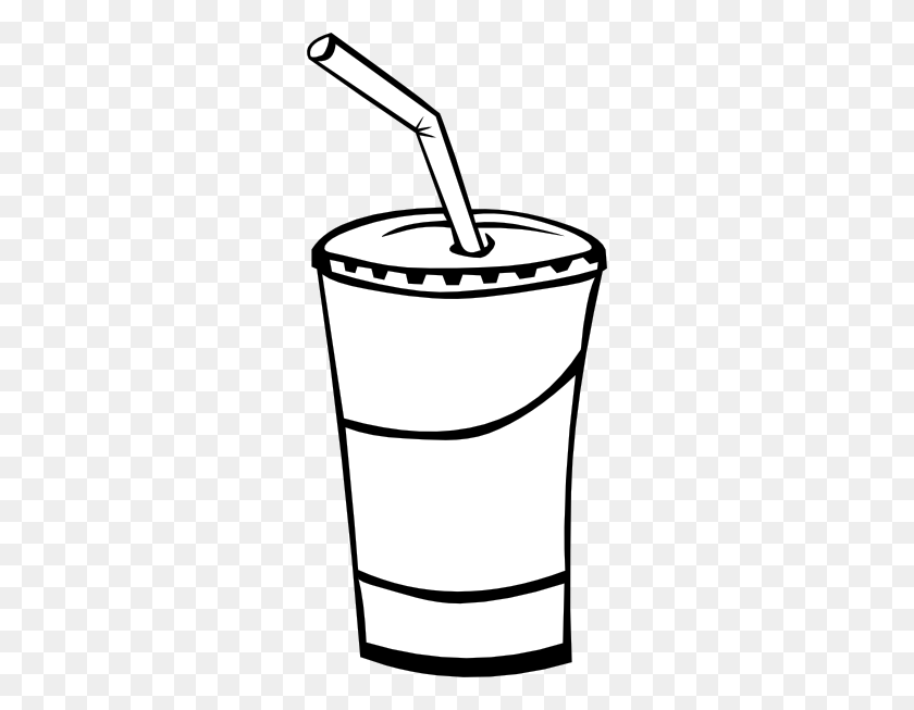 276x593 B And W Clip Art Vector - Straw Clipart