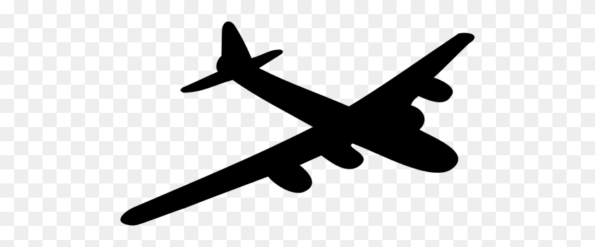 500x290 B Bomber Airplane Vector Image - Airplane Propeller Clipart