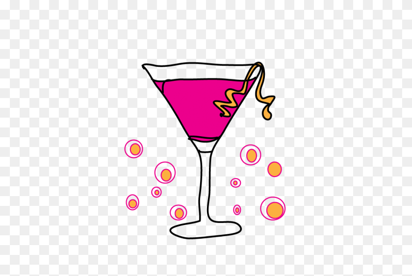 375x503 День B Вечеринка Розовый Мартини Клипарт Мейла - Картинки Для Вечеринок